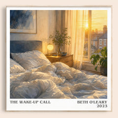 The Wake-Up Call literary book poster by Beth O'Leary – framed literary art print
