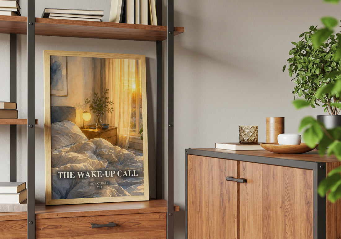 The Wake-Up Call book watercolour illustration paper finish options – matte satin gloss