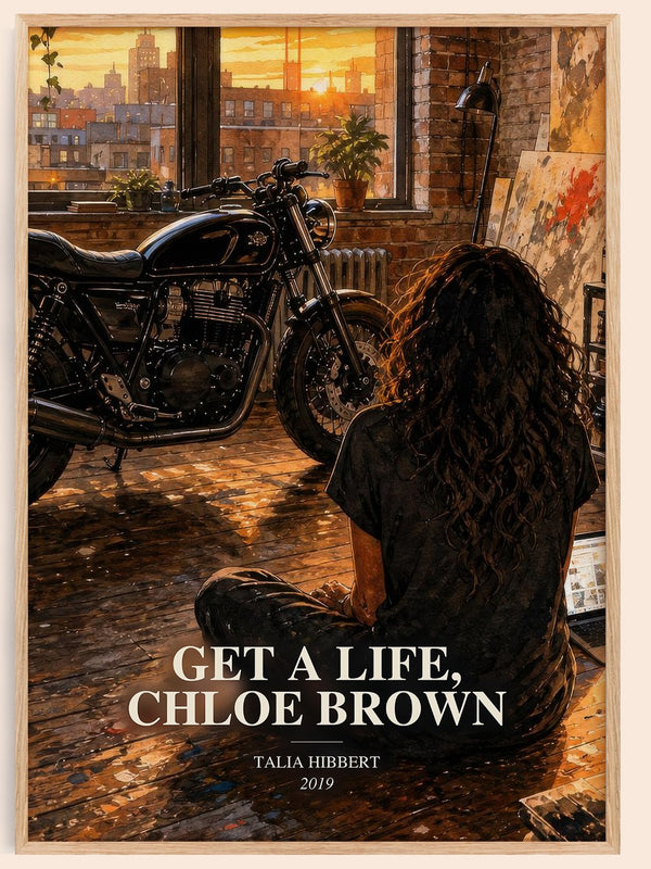 Get a Life, Chloe Brown watercolour book poster by Talia Hibbert – framed literary art print