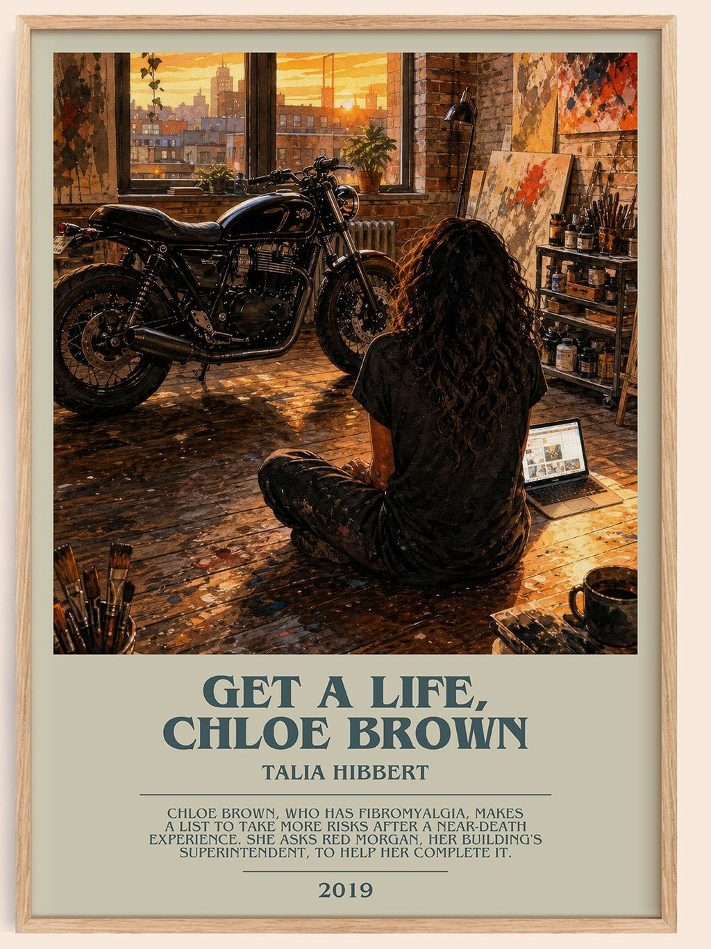Get a Life, Chloe Brown bookish book poster by Talia Hibbert – framed literary art print