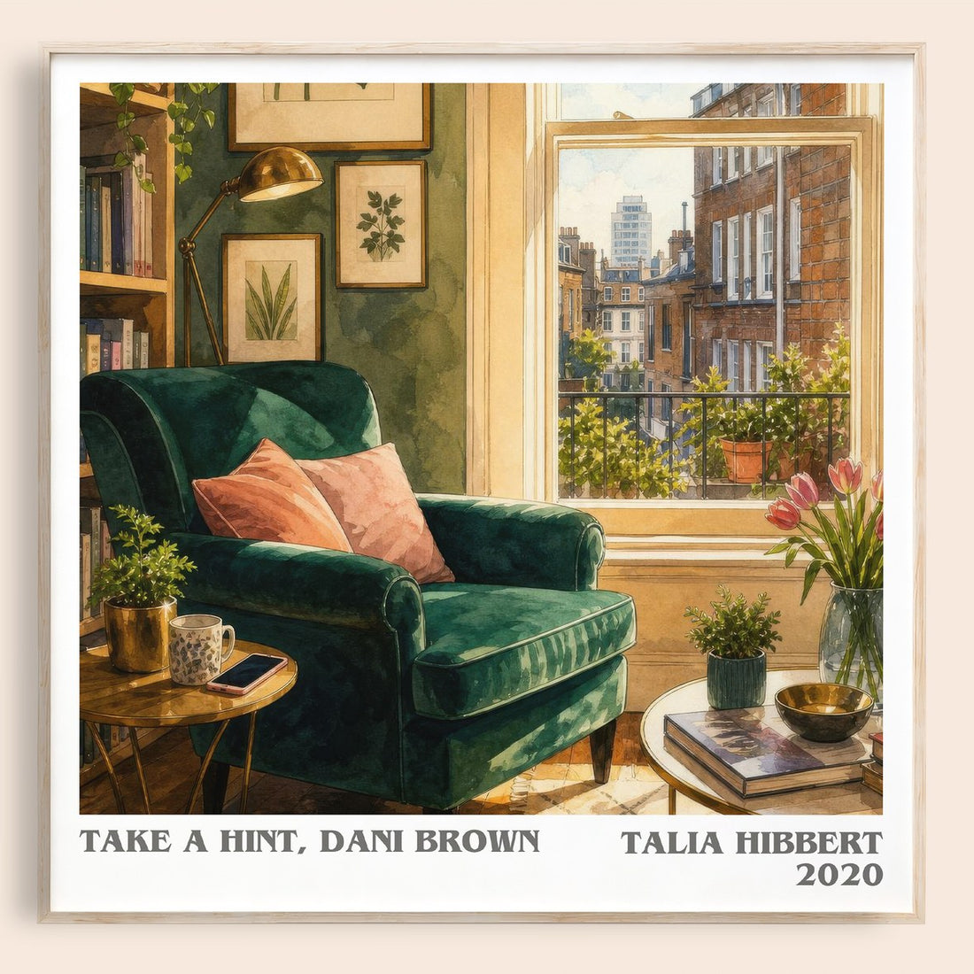 Take a Hint, Dani Brown literary book poster by Talia Hibbert – framed literary art print