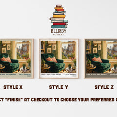Take a Hint, Dani Brown literary print in frame leaning in hallway – romance wall art