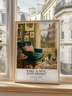 Take a Hint, Dani Brown book cover poster colour and style options – Talia Hibbert book art