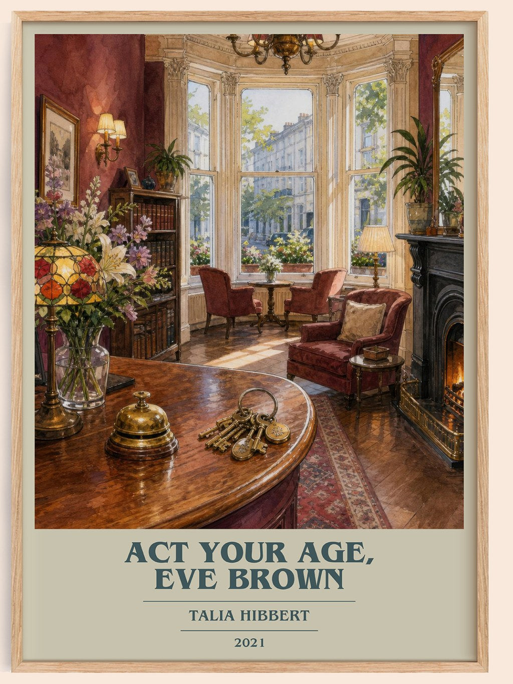 Act Your Age, Eve Brown book cover book poster by Talia Hibbert – framed literary art print
