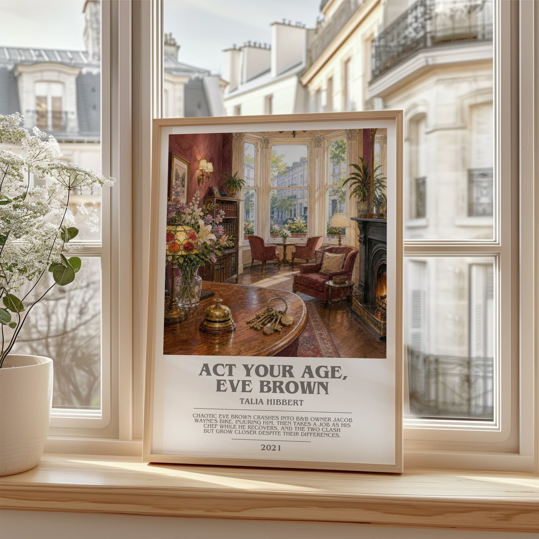 Act Your Age, Eve Brown bookish poster colour and style options – Talia Hibbert book art