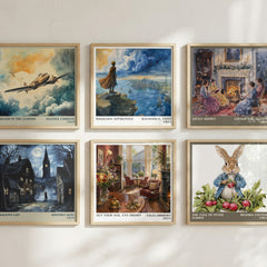 Act Your Age, Eve Brown Literary Art Print by Talia Hibbert – square print in a six-frame gallery wall