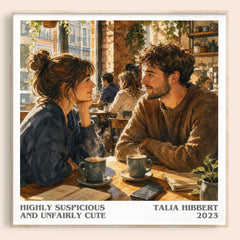 Highly Suspicious and Unfairly Cute literary book poster by Talia Hibbert – framed literary art print