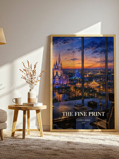 The Fine Print watercolour print in frame leaning in hallway – romance wall art