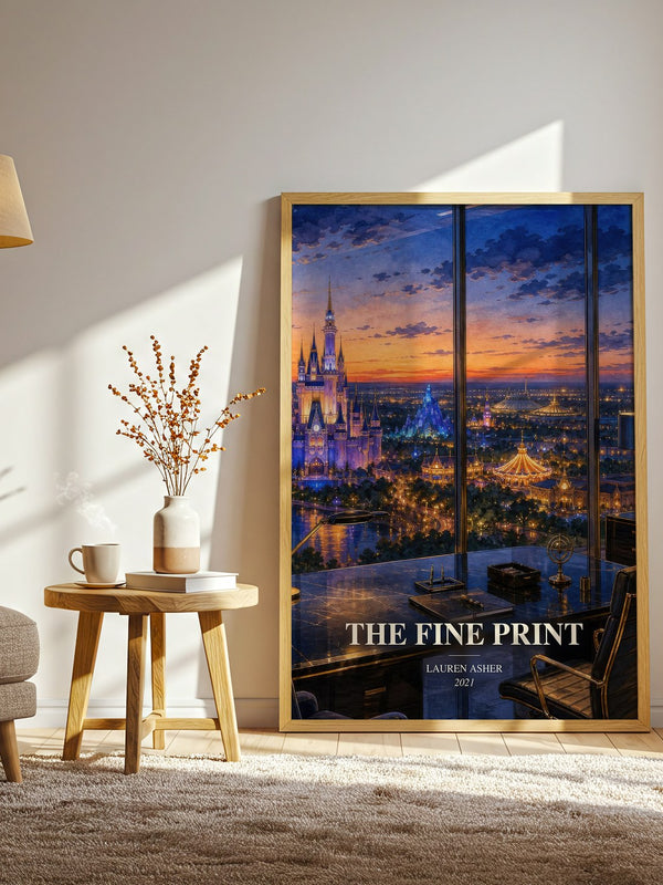 The Fine Print watercolour print in frame leaning in hallway – romance wall art