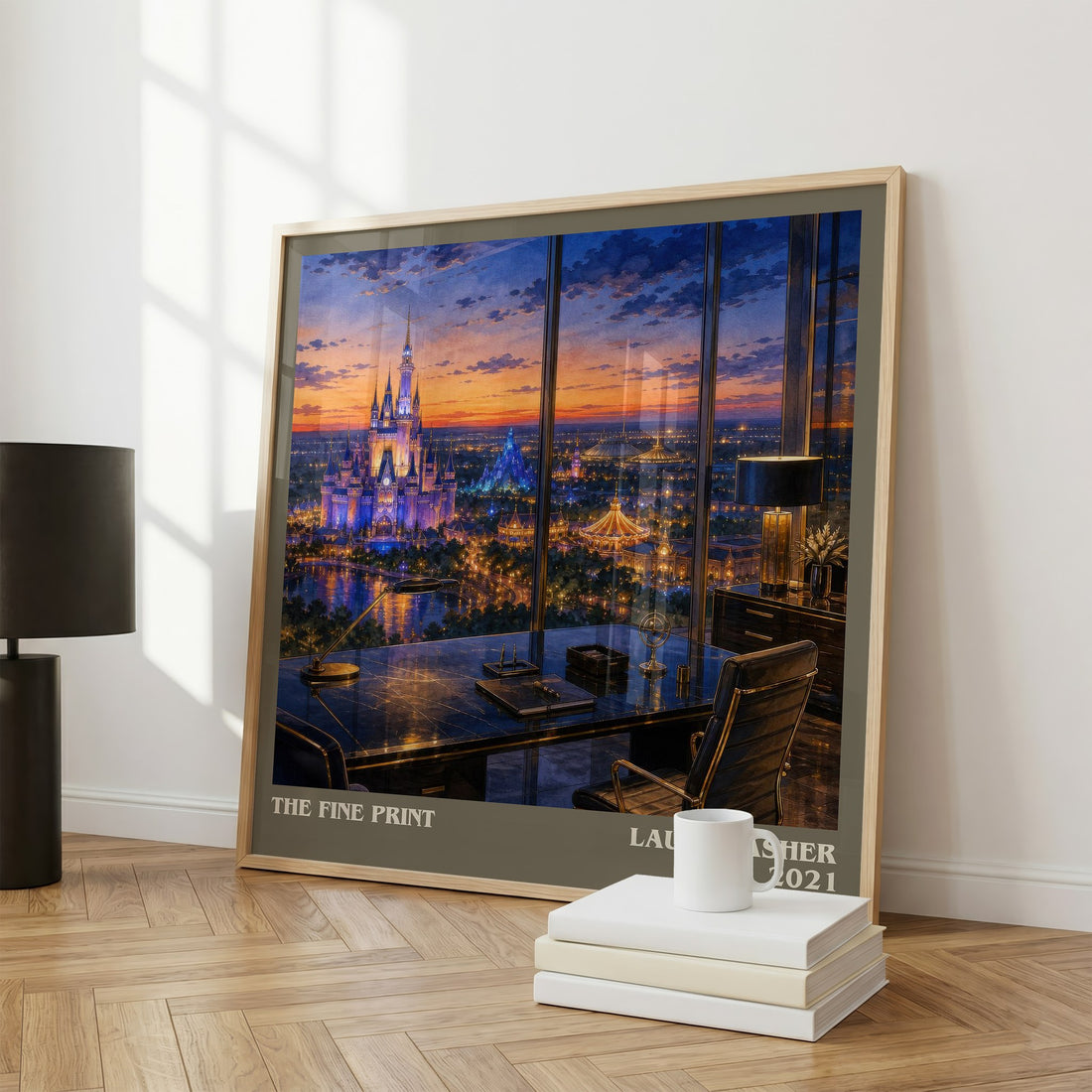 The Fine Print literary print framed by window – literary home decor