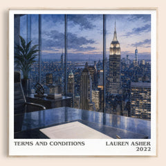 Terms and Conditions literary book poster by Lauren Asher – framed literary art print
