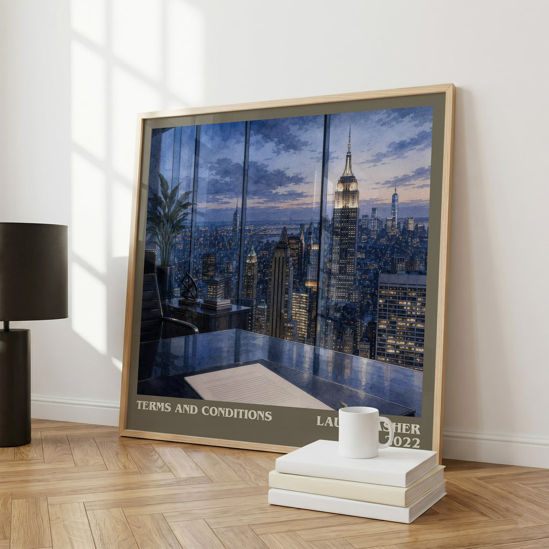 Terms and Conditions literary print framed by window – literary home decor