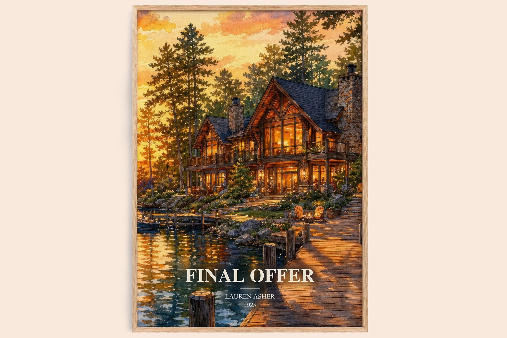 Final Offer Book Watercolour Illustration by Lauren Asher