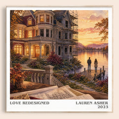 Love Redesigned literary book poster by Lauren Asher – framed literary art print