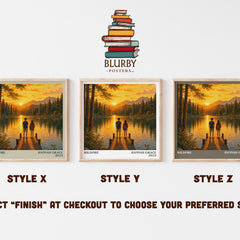 Wildfire literary print in frame leaning in hallway – romance wall art