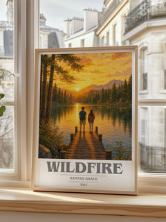 Wildfire book cover poster colour and style options – Hannah Grace book art