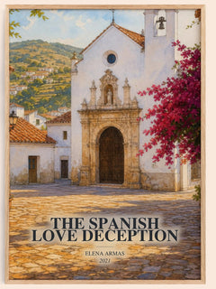 The Spanish Love Deception watercolour book poster by Elena Armas – framed literary art print