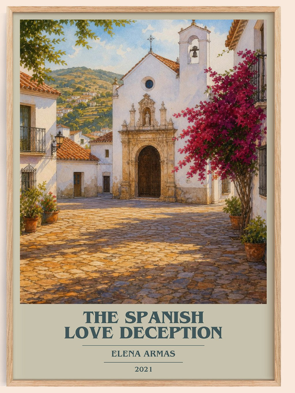 The Spanish Love Deception book cover book poster by Elena Armas – framed literary art print