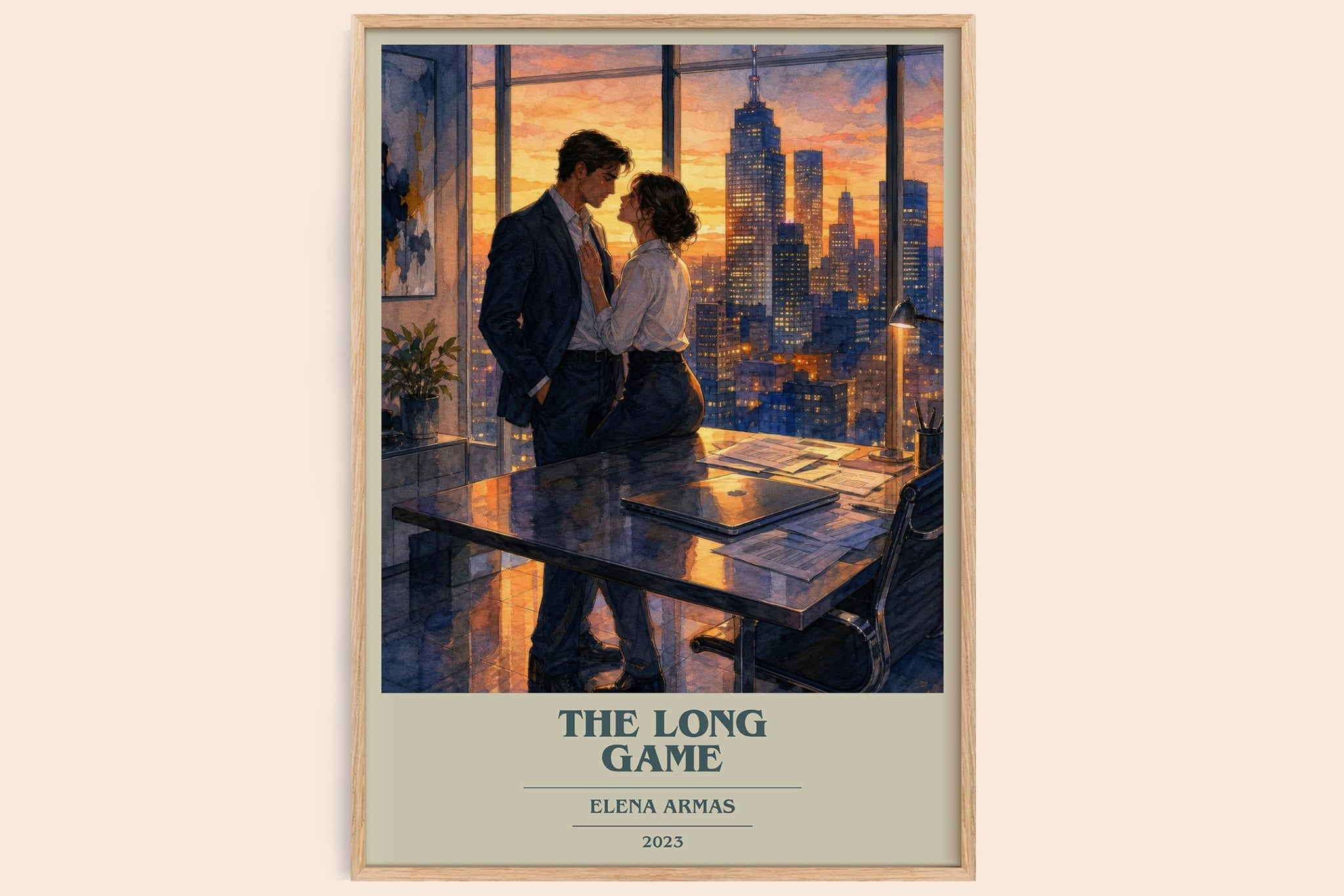 The Long Game Book Cover Poster by Elena Armas