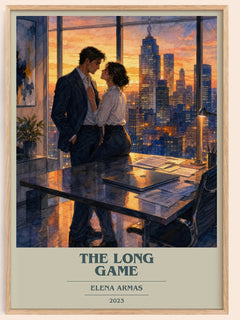 The Long Game book cover book poster by Elena Armas – framed literary art print