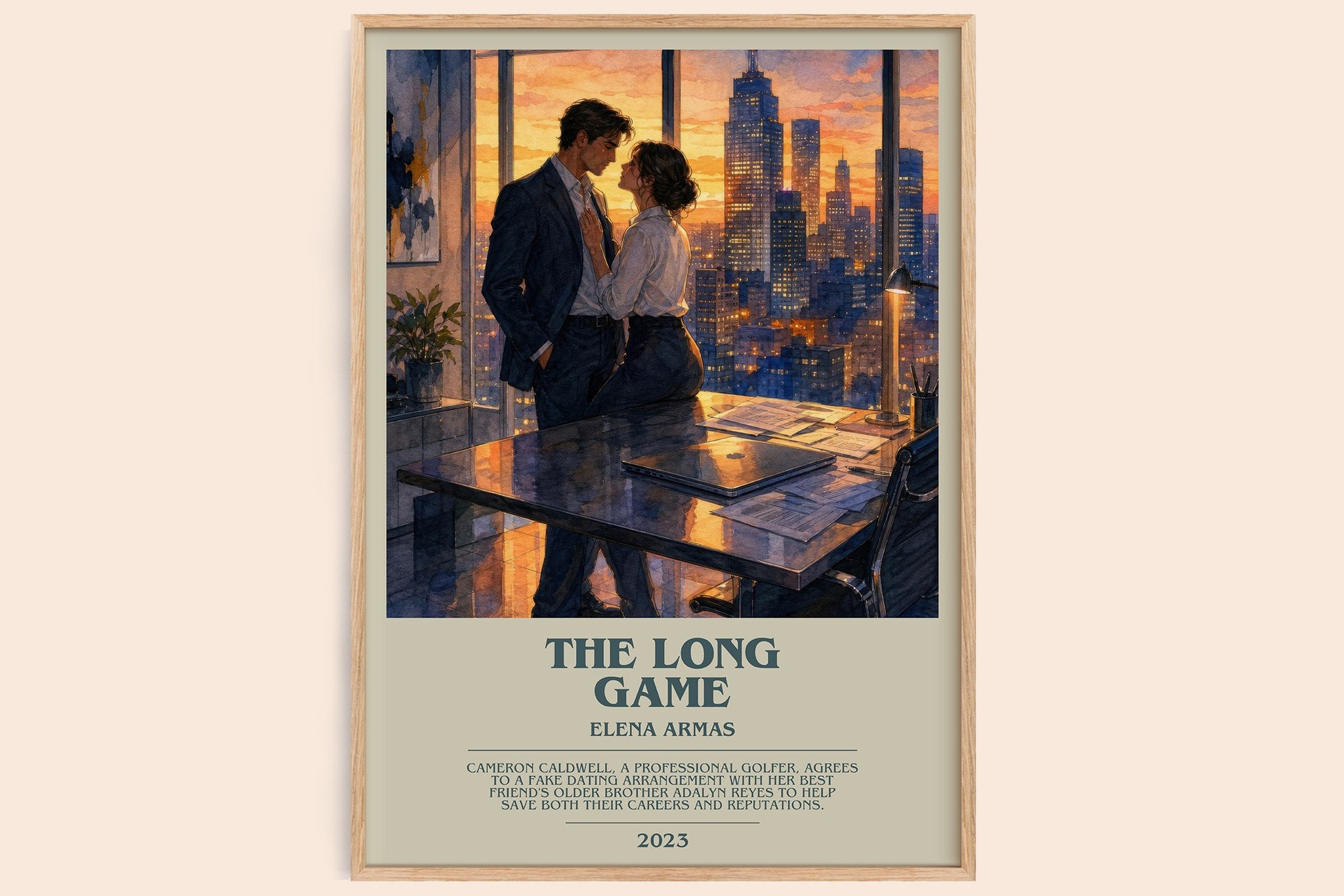 The Long Game Bookish Wall Art by Elena Armas