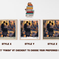 The Long Game literary print in frame leaning in hallway – romance wall art