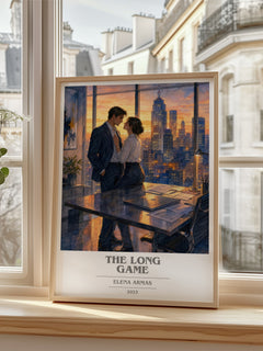 The Long Game book cover poster colour and style options – Elena Armas book art