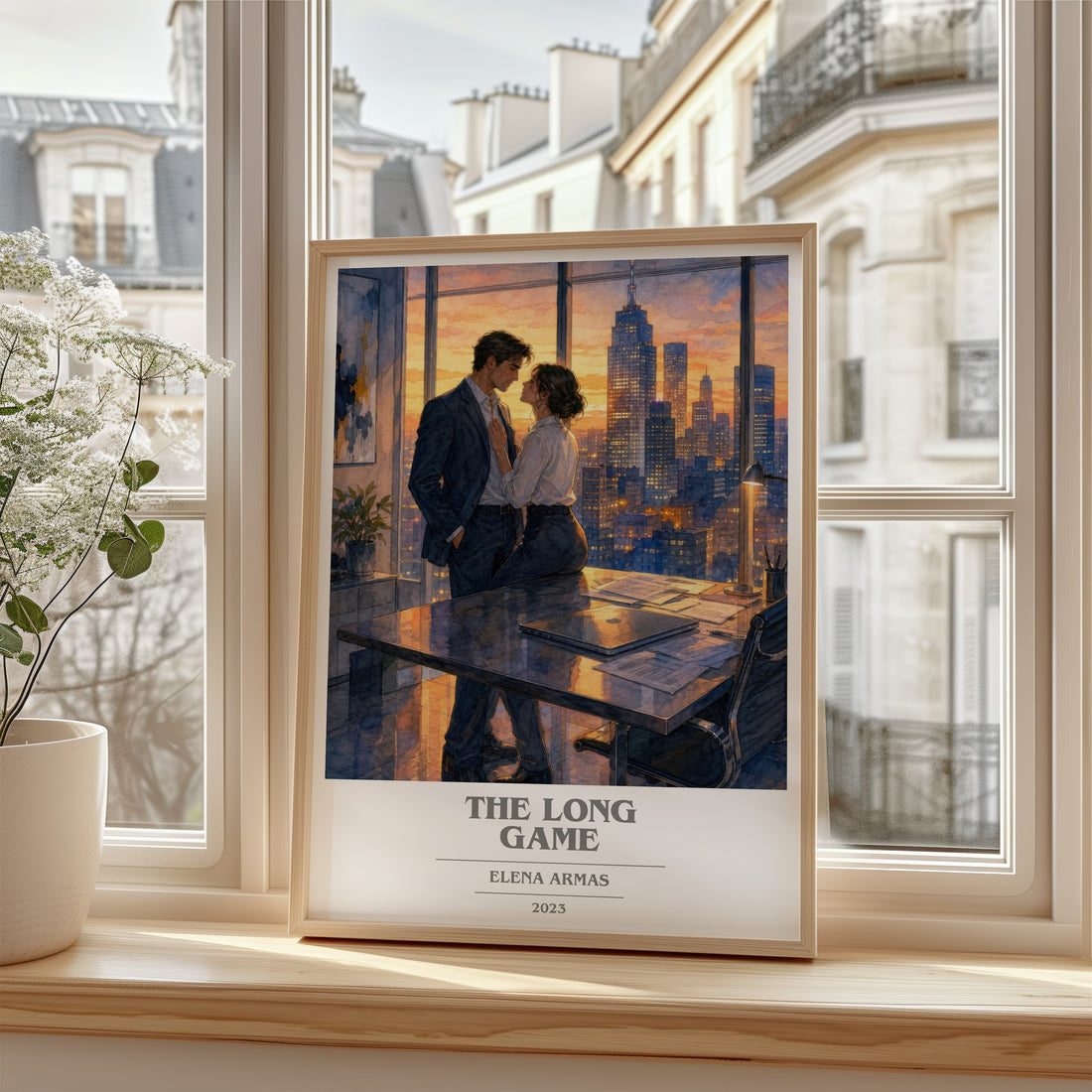 The Long Game book cover poster colour and style options – Elena Armas book art
