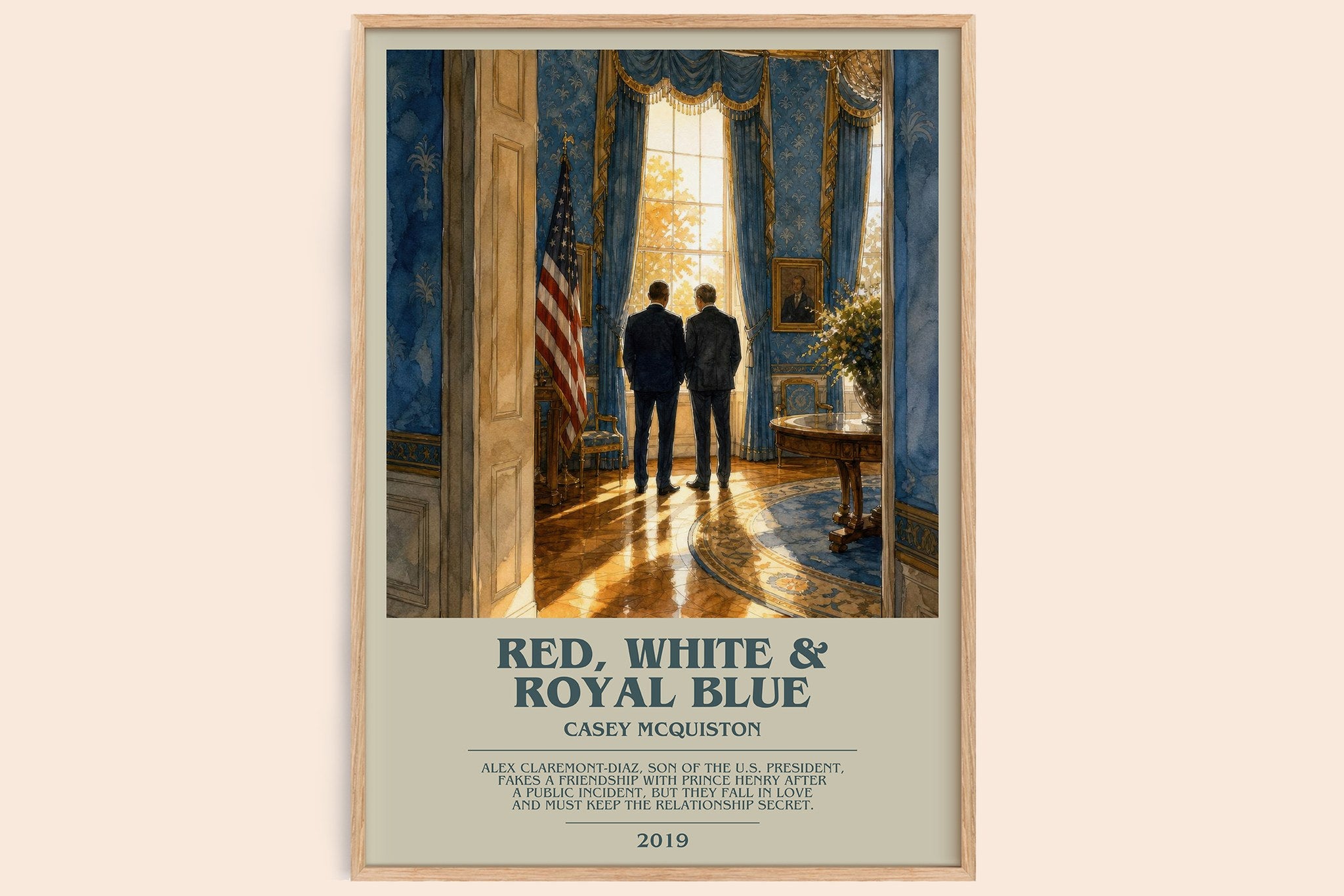Red, White & Royal Blue Bookish Wall Art by Casey McQuiston