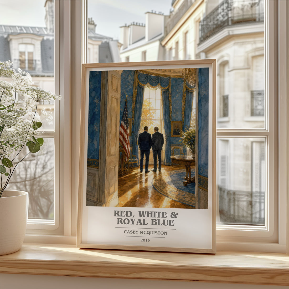 Red, White & Royal Blue book cover poster colour and style options – Casey McQuiston book art