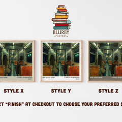 One Last Stop literary print in frame leaning in hallway – romance wall art