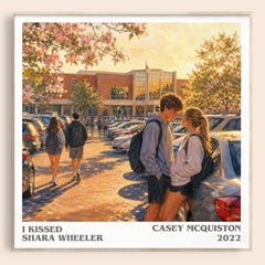 I Kissed Shara Wheeler literary book poster by Casey McQuiston – framed literary art print