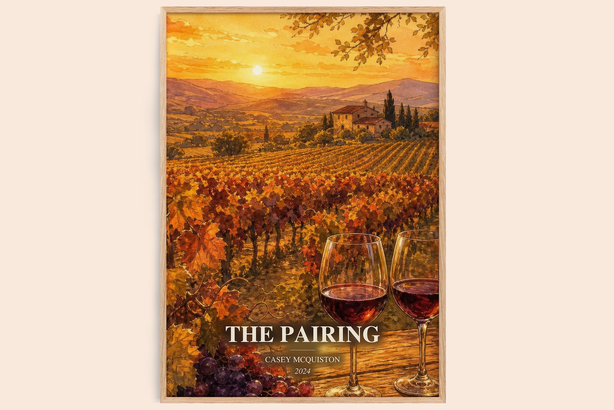 The Pairing Book Watercolour Illustration by Casey McQuiston