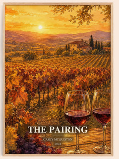 The Pairing watercolour book poster by Casey McQuiston – framed literary art print