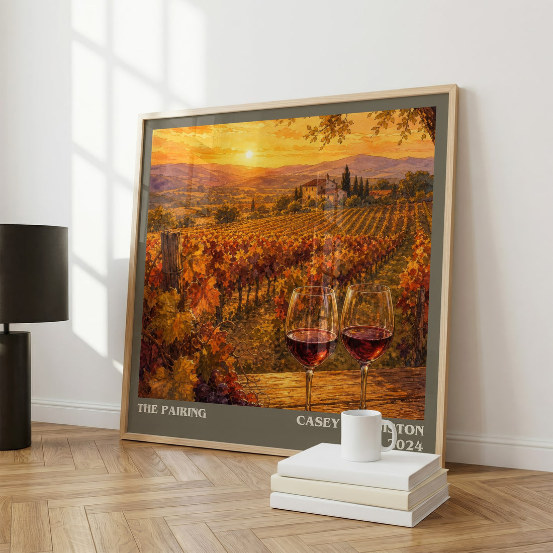The Pairing literary print framed by window – literary home decor