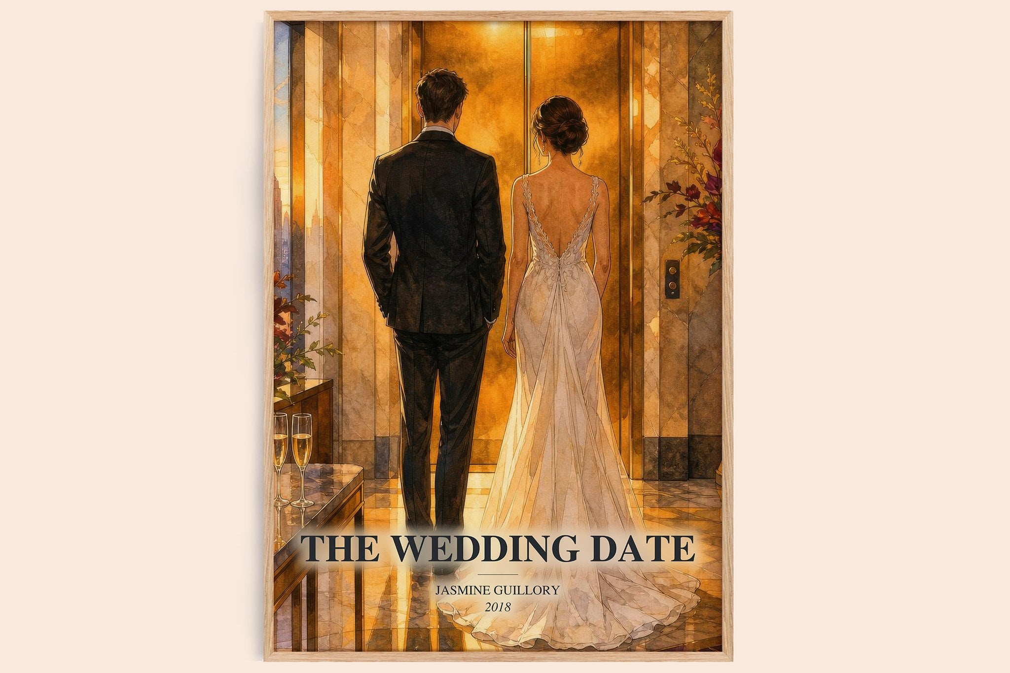 The Wedding Date Book Watercolour Illustration by Jasmine Guillory