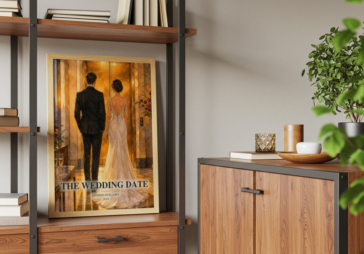 The Wedding Date book watercolour illustration paper finish options – matte satin gloss
