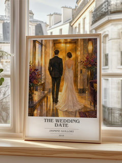 The Wedding Date book cover poster colour and style options – Jasmine Guillory book art