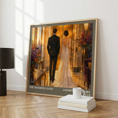 The Wedding Date literary print framed by window – literary home decor