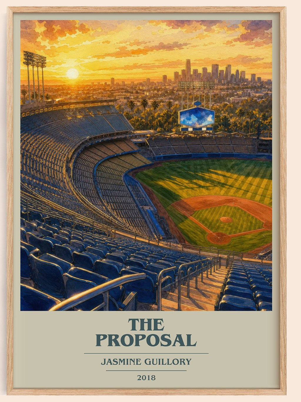The Proposal book cover book poster by Jasmine Guillory – framed literary art print