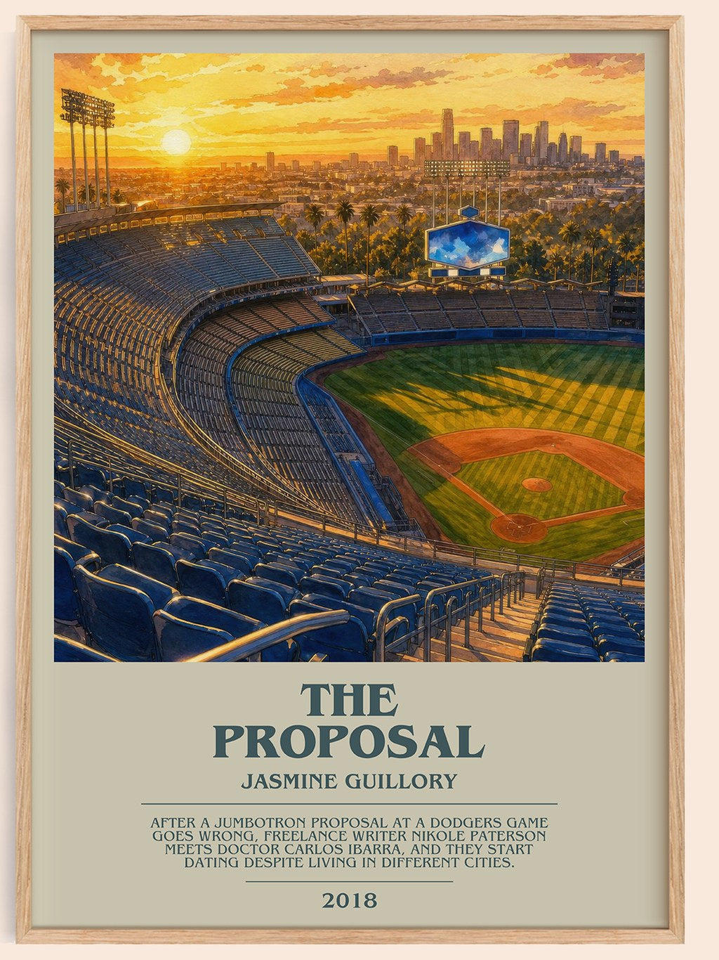 The Proposal bookish book poster by Jasmine Guillory – framed literary art print