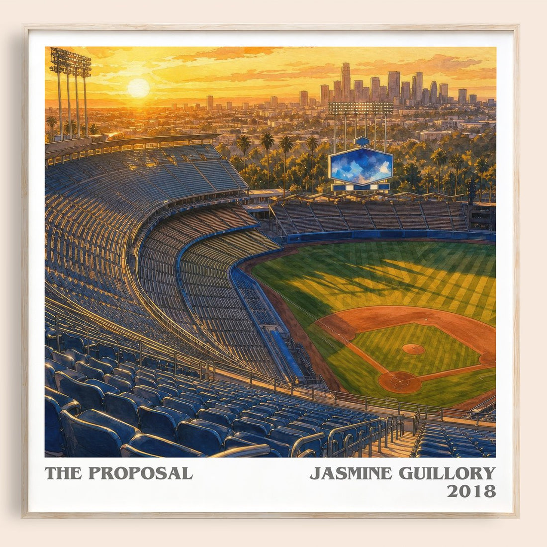 The Proposal literary book poster by Jasmine Guillory – framed literary art print