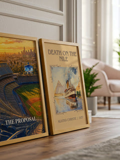 The Proposal watercolour print framed by window – literary home decor