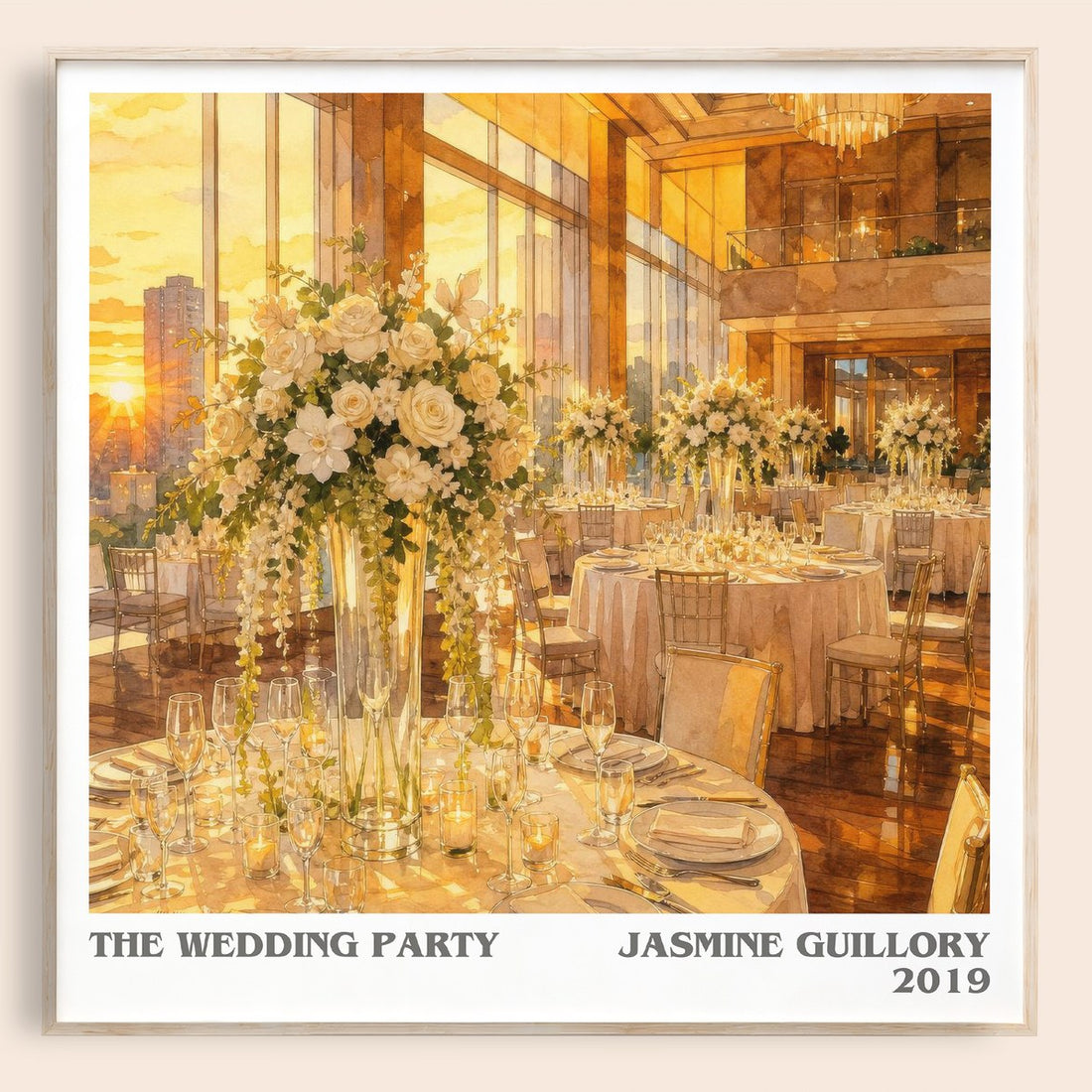 The Wedding Party literary book poster by Jasmine Guillory – framed literary art print