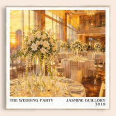 The Wedding Party literary book poster by Jasmine Guillory – framed literary art print