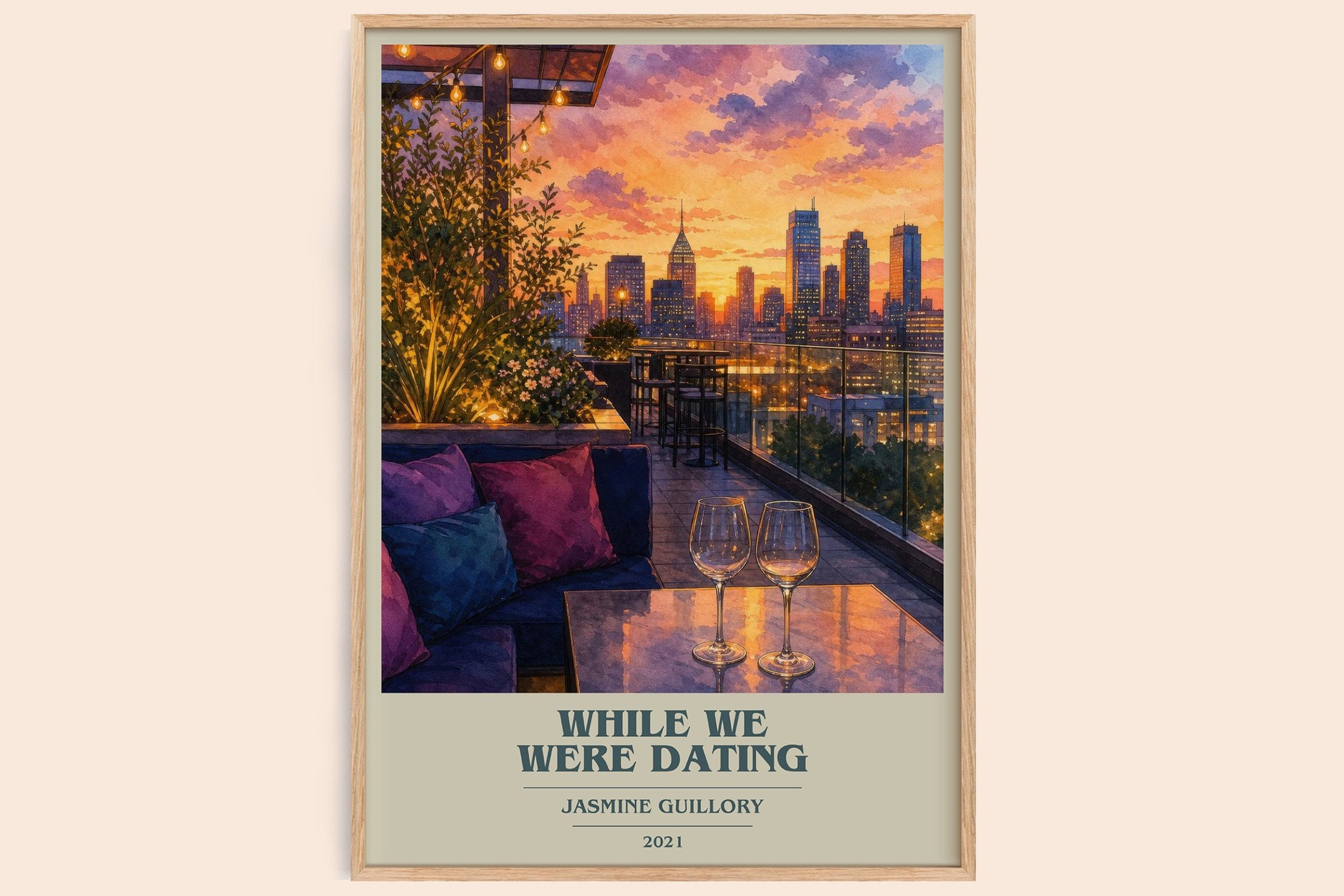 While We Were Dating Book Cover Poster by Jasmine Guillory