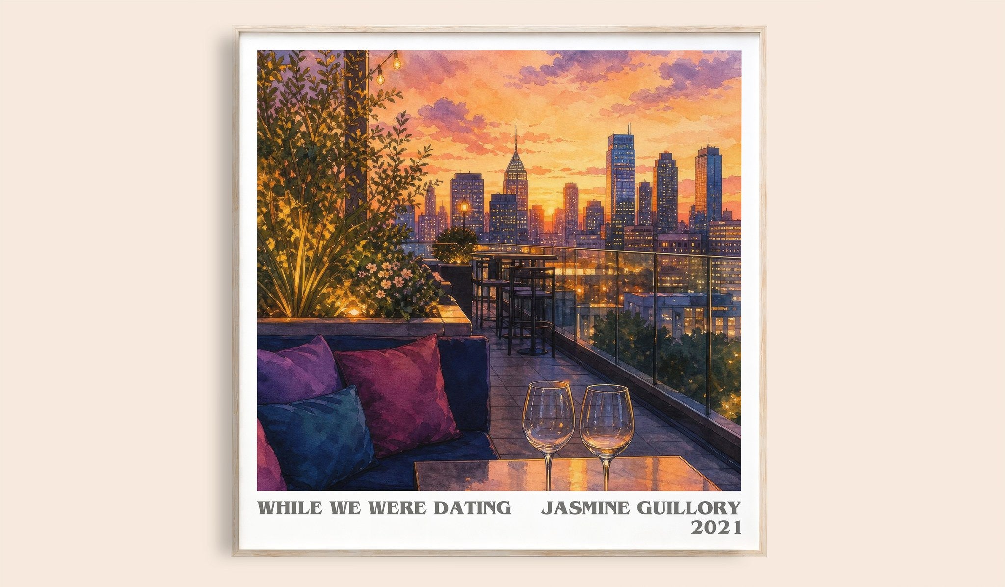 While We Were Dating Literary Art Print by Jasmine Guillory