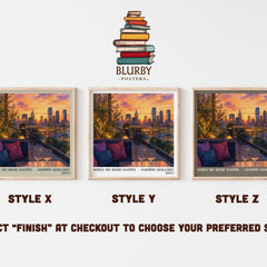 While We Were Dating Literary Art Print by Jasmine Guillory – Style X, Y and Z square prints side by side – choose your finish