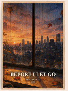 Before I Let Go watercolour book poster by Kennedy Ryan – framed literary art print