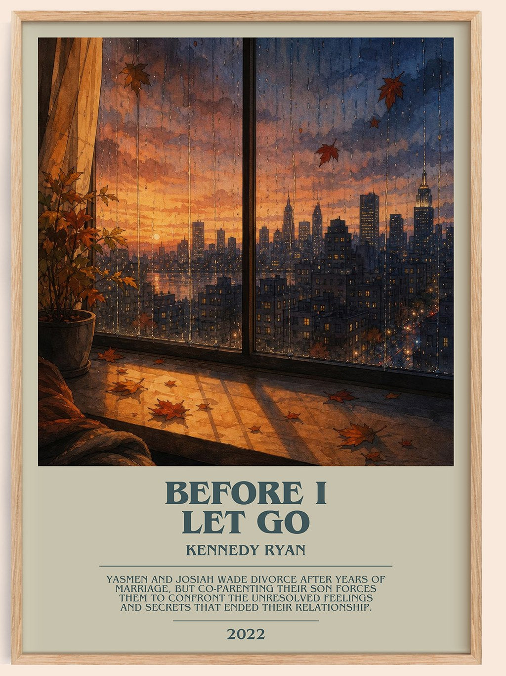 Before I Let Go bookish book poster by Kennedy Ryan – framed literary art print